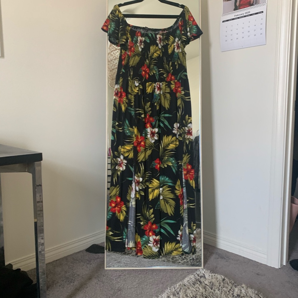 Tropical Print Dress